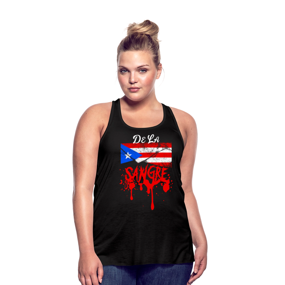 De La Sangre Women's Flowy Tank Top by Bella - black