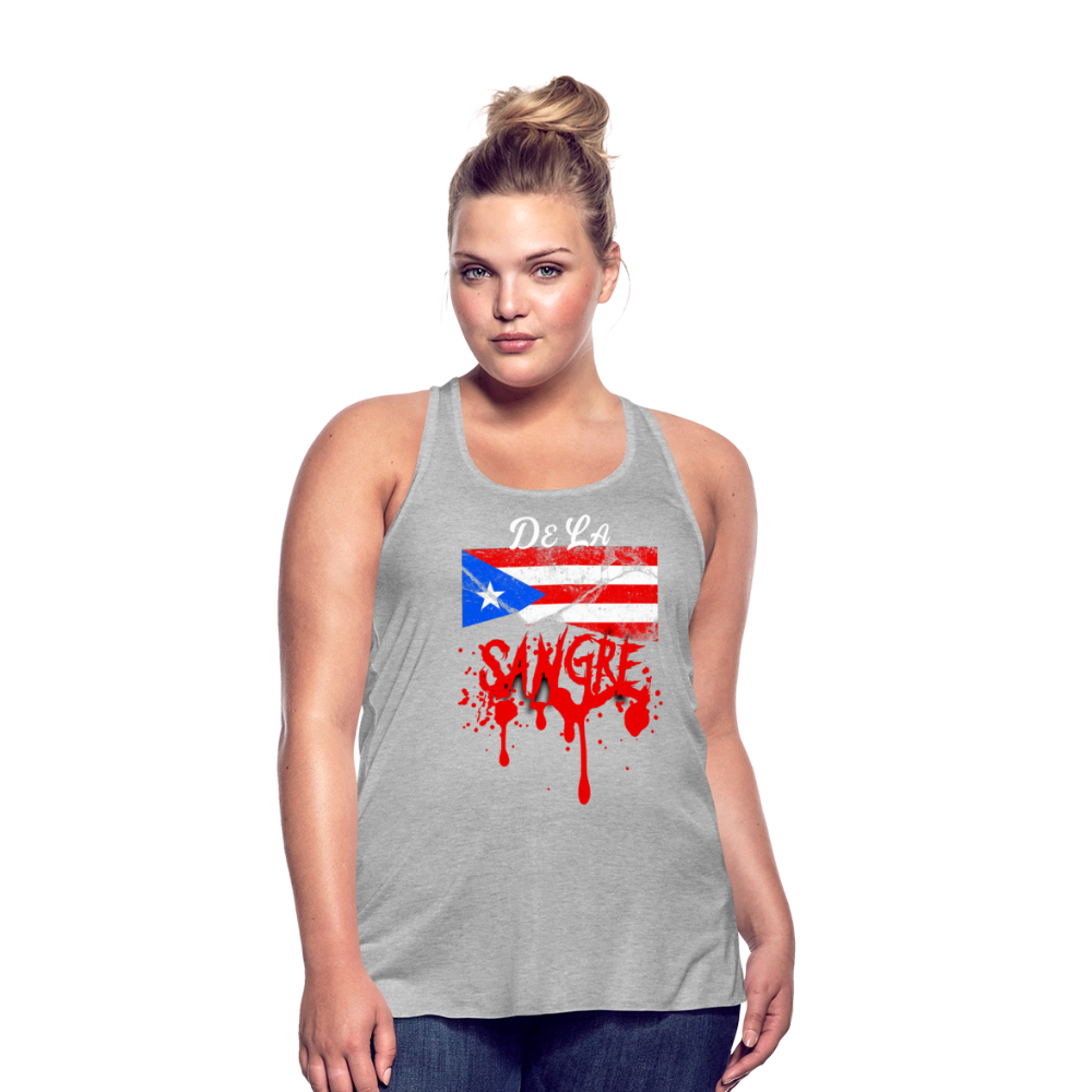 De La Sangre Women's Flowy Tank Top by Bella - heather gray