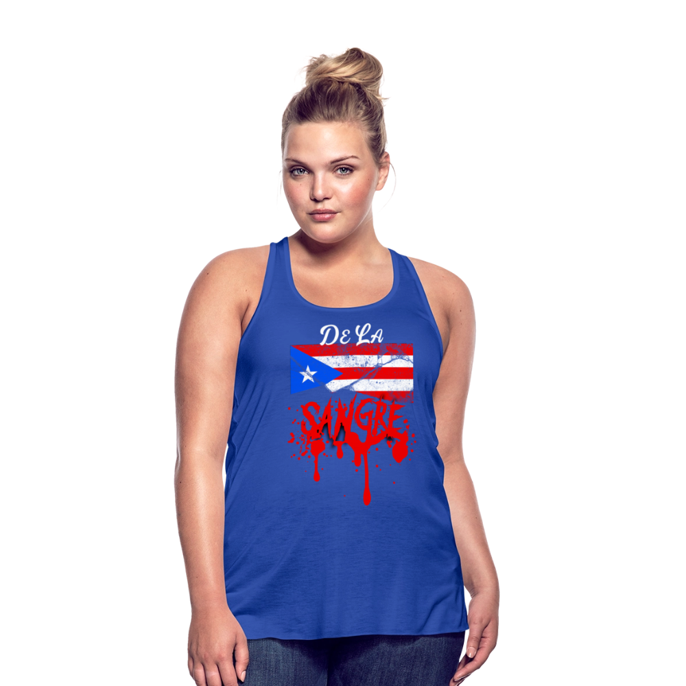 De La Sangre Women's Flowy Tank Top by Bella - royal blue
