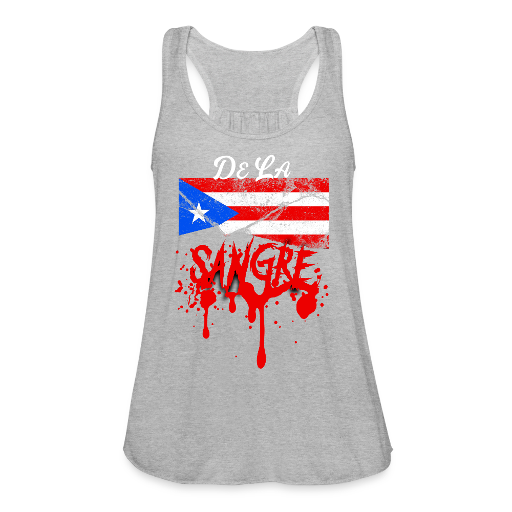 De La Sangre Women's Flowy Tank Top by Bella - heather gray