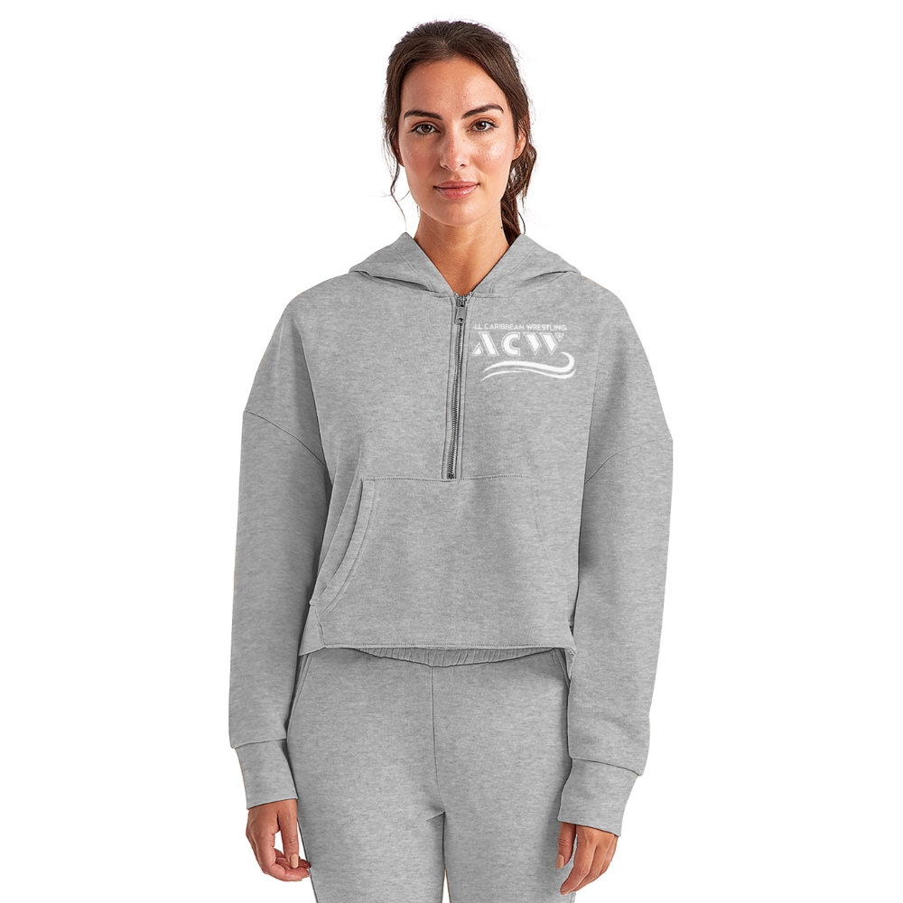 Kaylia Capri Women's Cropped Hoodie - heather gray