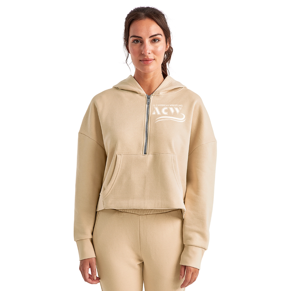 Kaylia Capri Women's Cropped Hoodie - nude