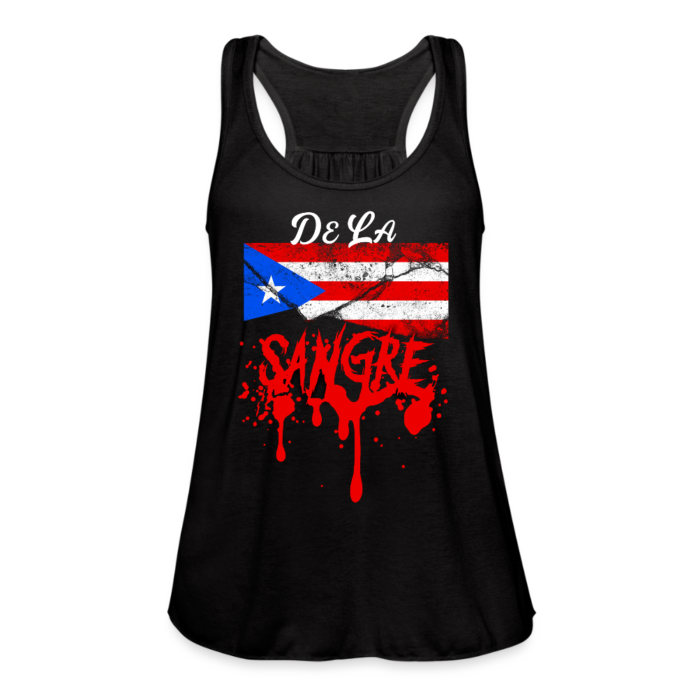 De La Sangre Women's Flowy Tank Top by Bella - black