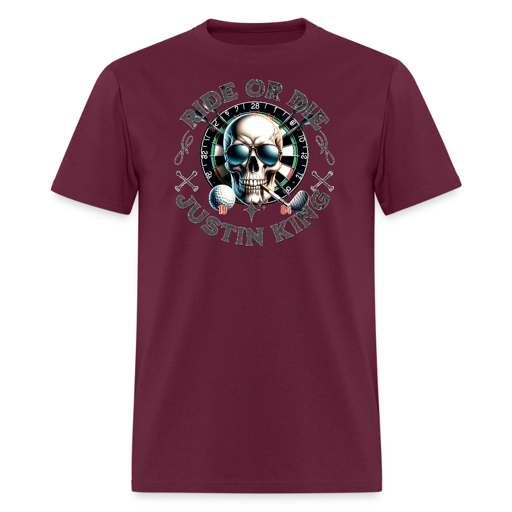 Justin King's LIFE T-shirt - burgundy