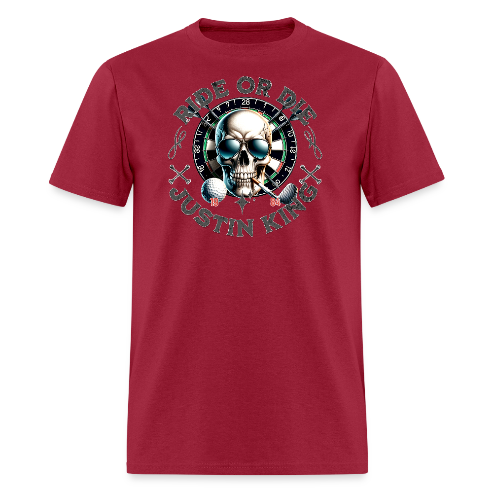 Justin King's LIFE T-shirt - dark red
