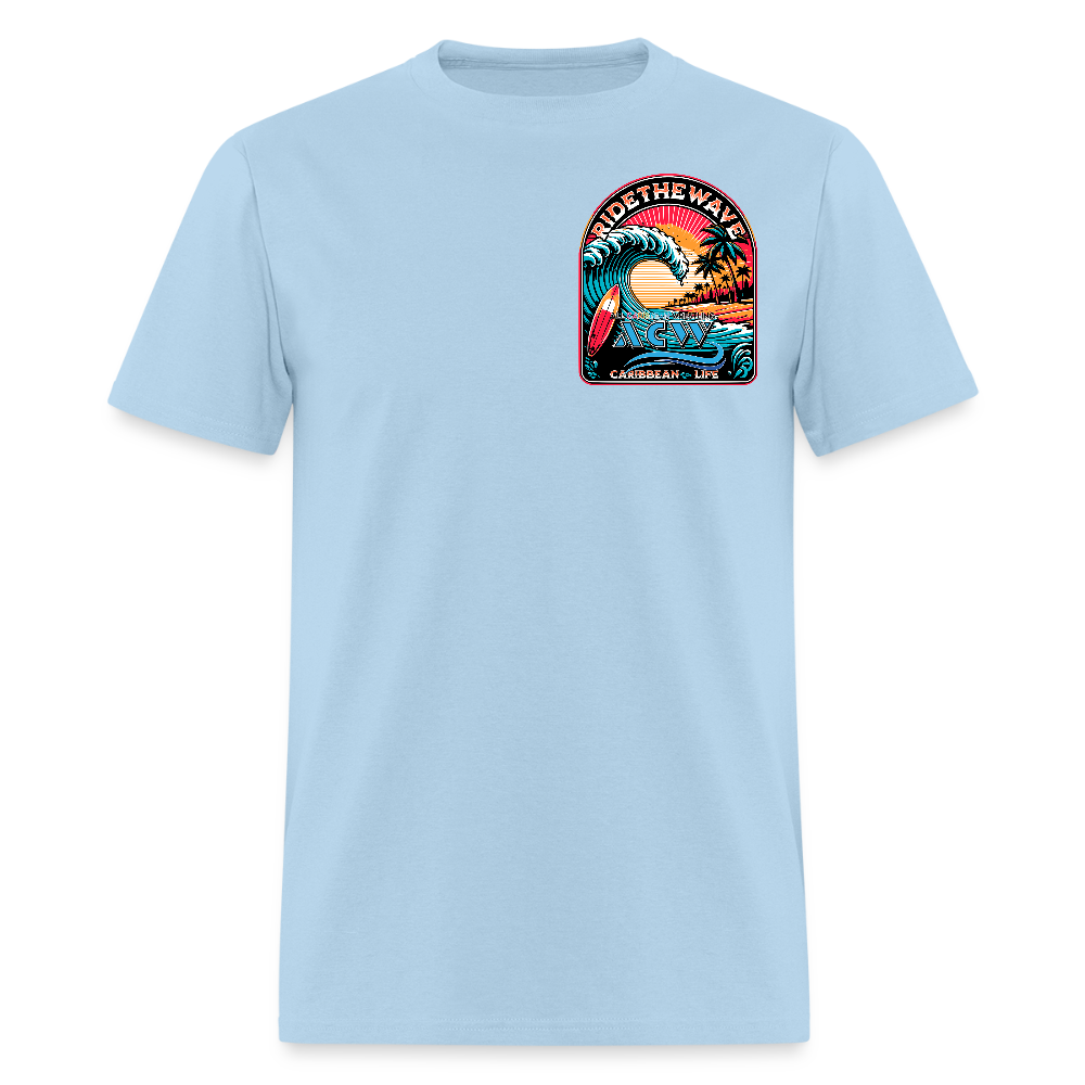 Ride the Wave t-shirt - powder blue