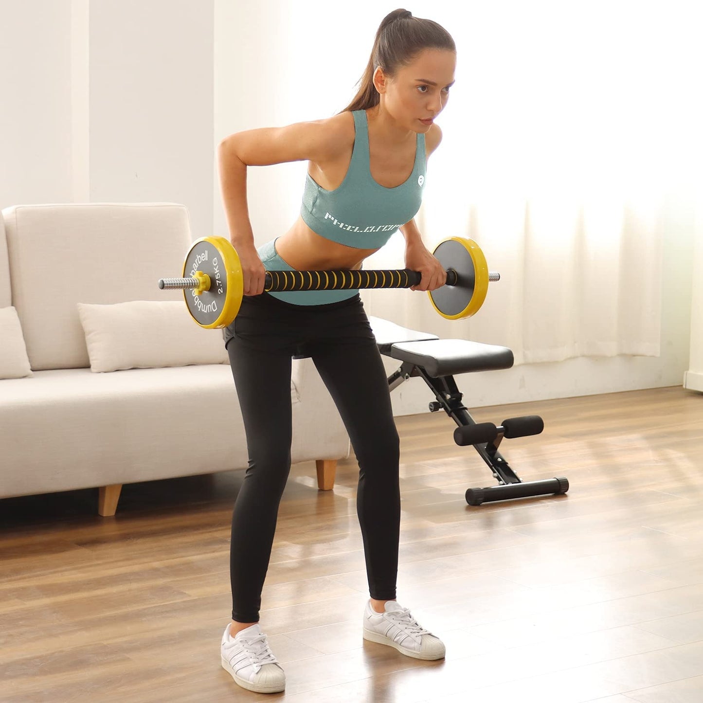 Workout Sets for Women 2 Piece High Waisted Seamless Leggings with Padded Stretchy Sports Bra Sets Gym Clothes