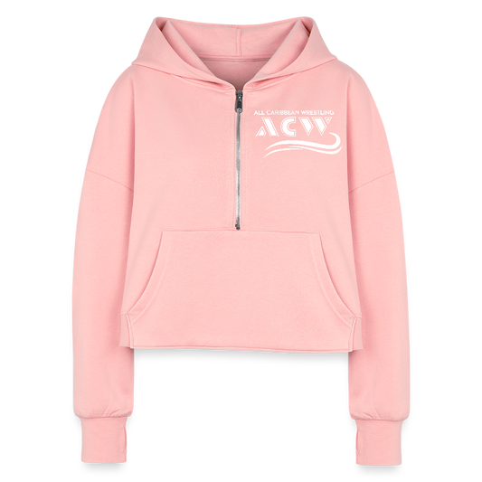 Kaylia Capri Women's Cropped Hoodie - light pink
