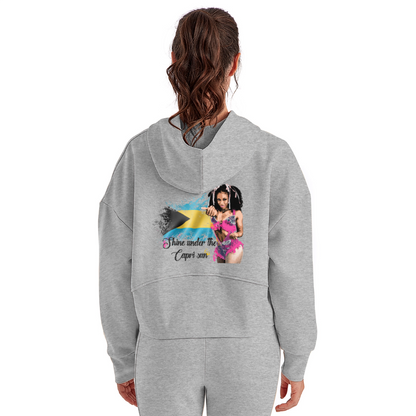 Kaylia Capri Women's Cropped Hoodie - heather gray