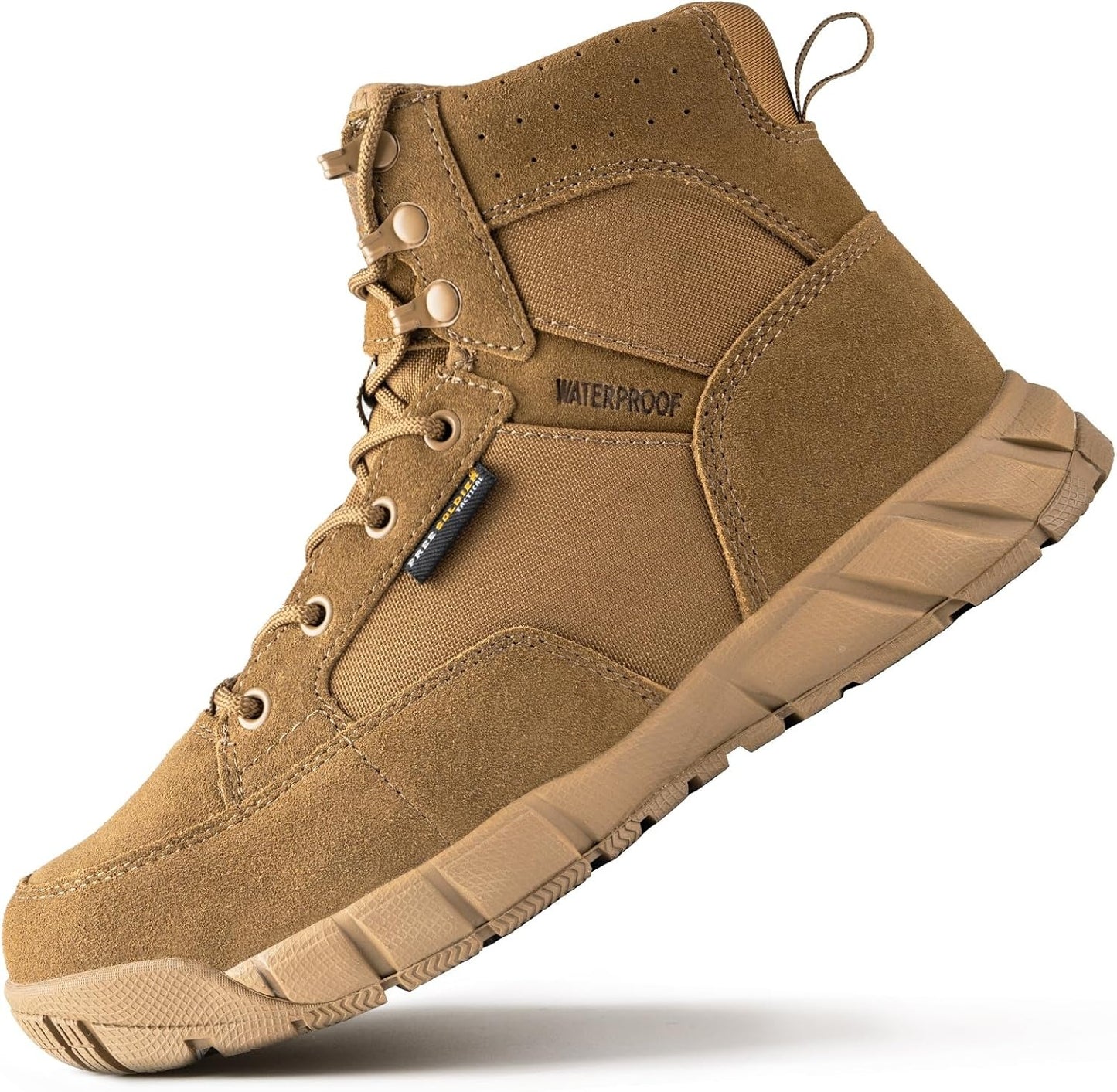 SOLDIER Waterproof Hiking Men's Tactical Boots 6 Inches Lightweight Military Boots
