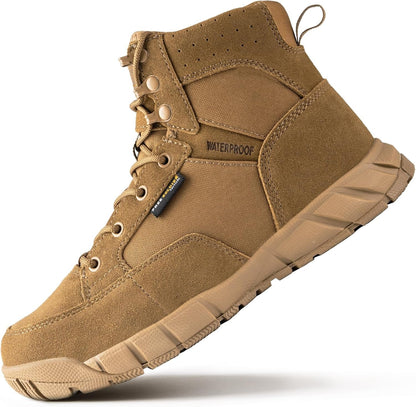 SOLDIER Waterproof Hiking Men's Tactical Boots 6 Inches Lightweight Military Boots